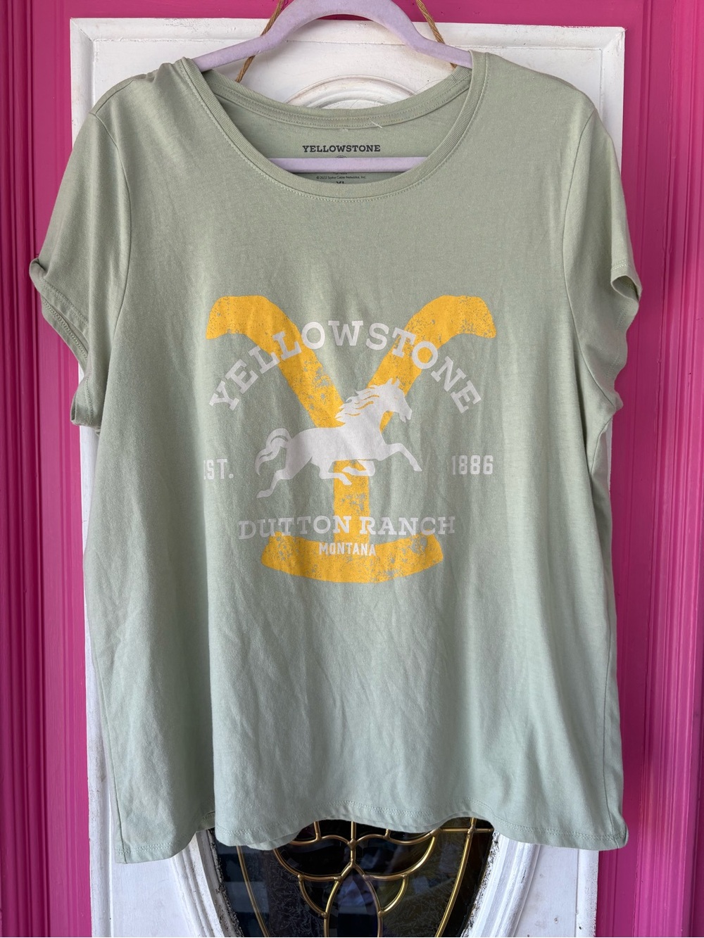 Yellowstone Dutton Ranch Short Sleeve Tee - Sage Green